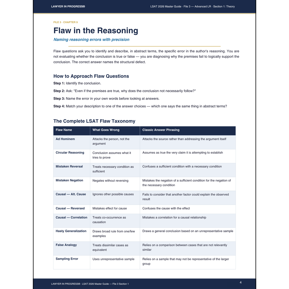 Advanced LR, Formal Logic & Conditional Reasoning