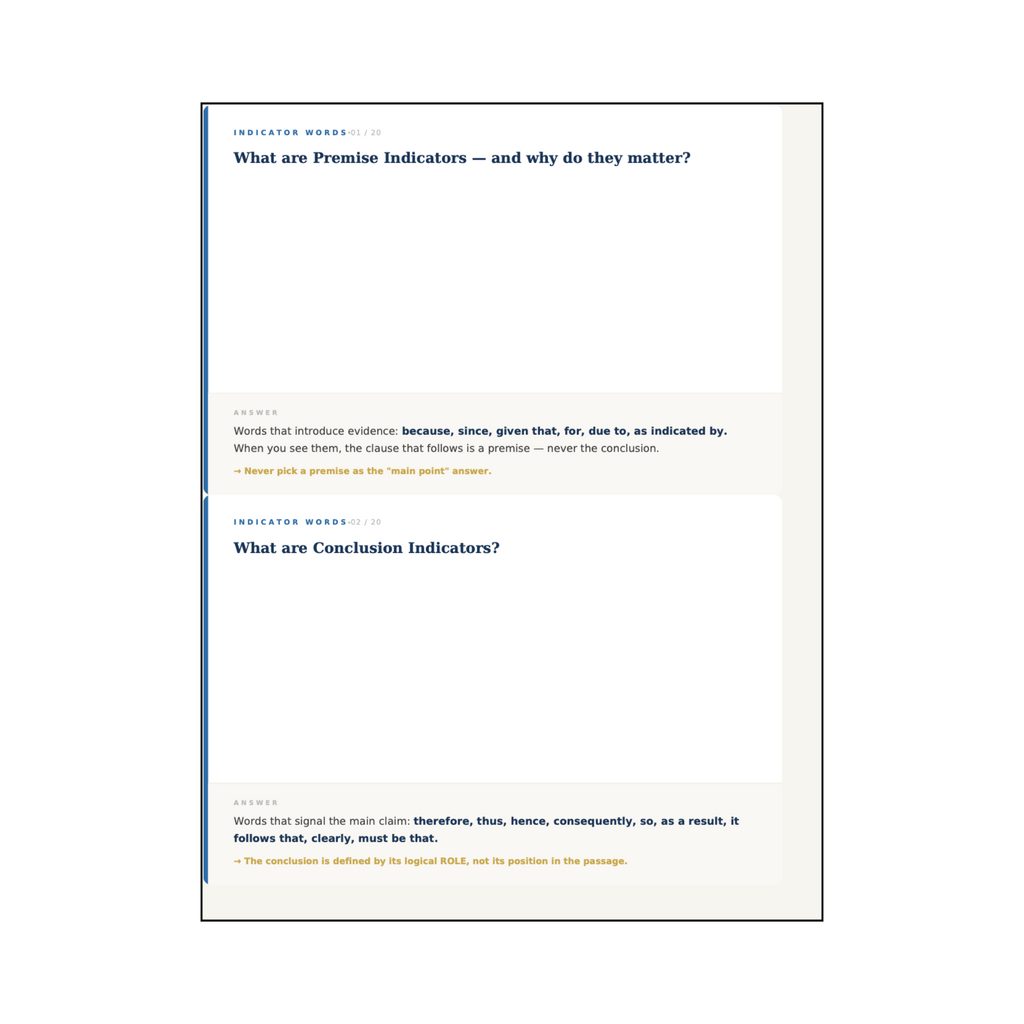 LSAT 2026 Flashcards (20)